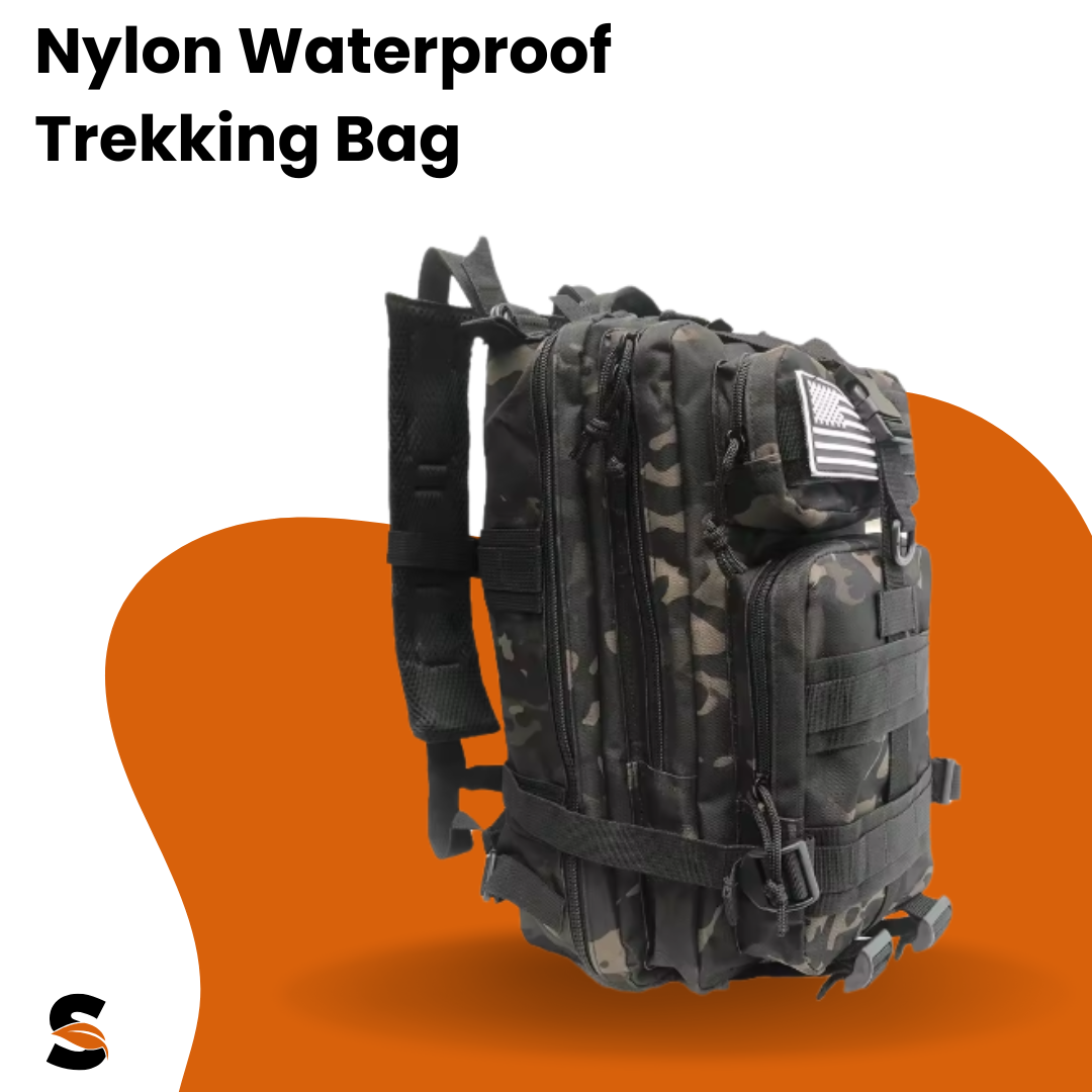 Wilderios™ Nylon Waterproof Trekking Bag