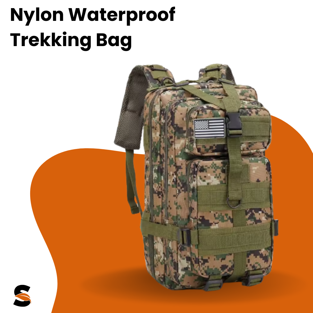 Wilderios™ Nylon Waterproof Trekking Bag
