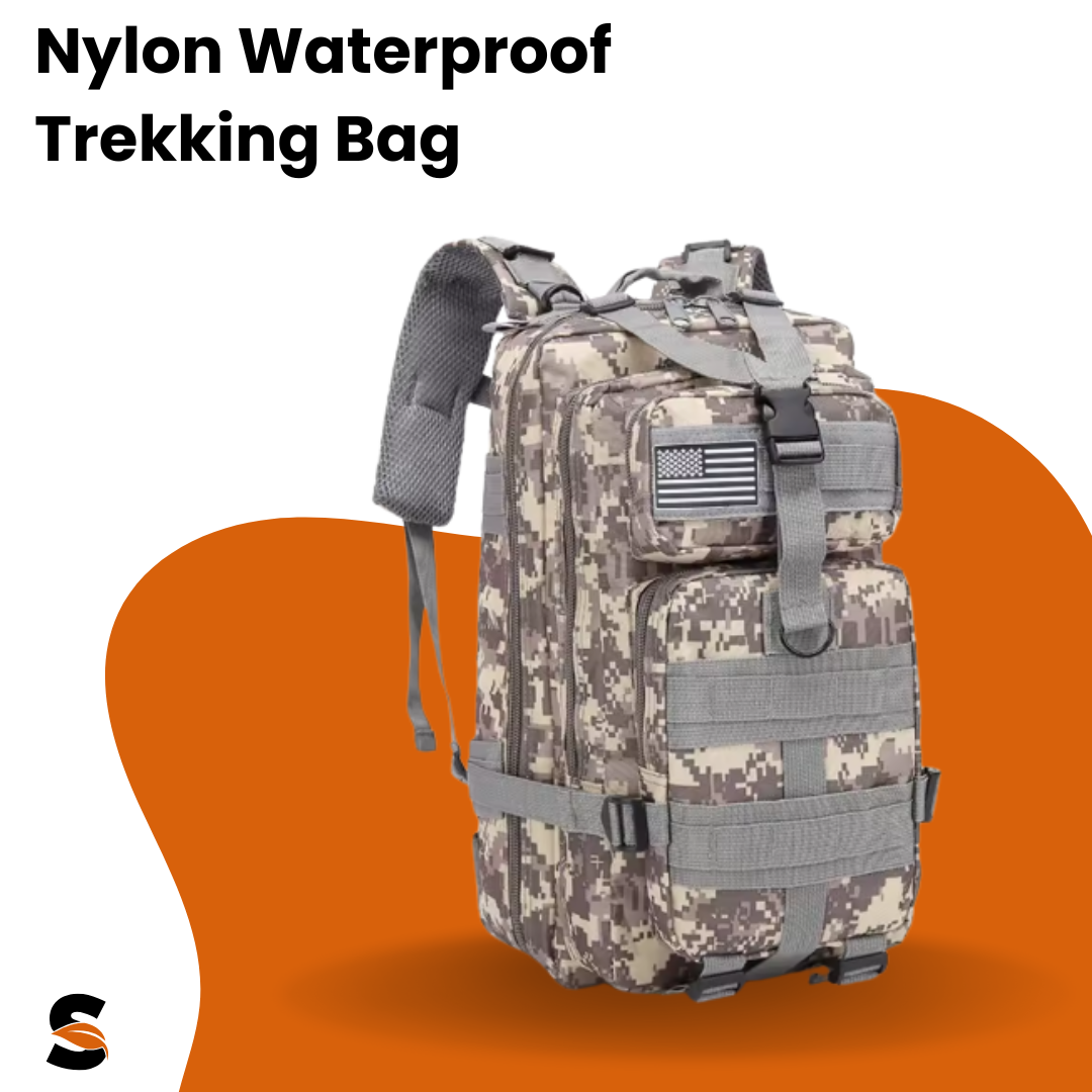 Wilderios™ Nylon Waterproof Trekking Bag