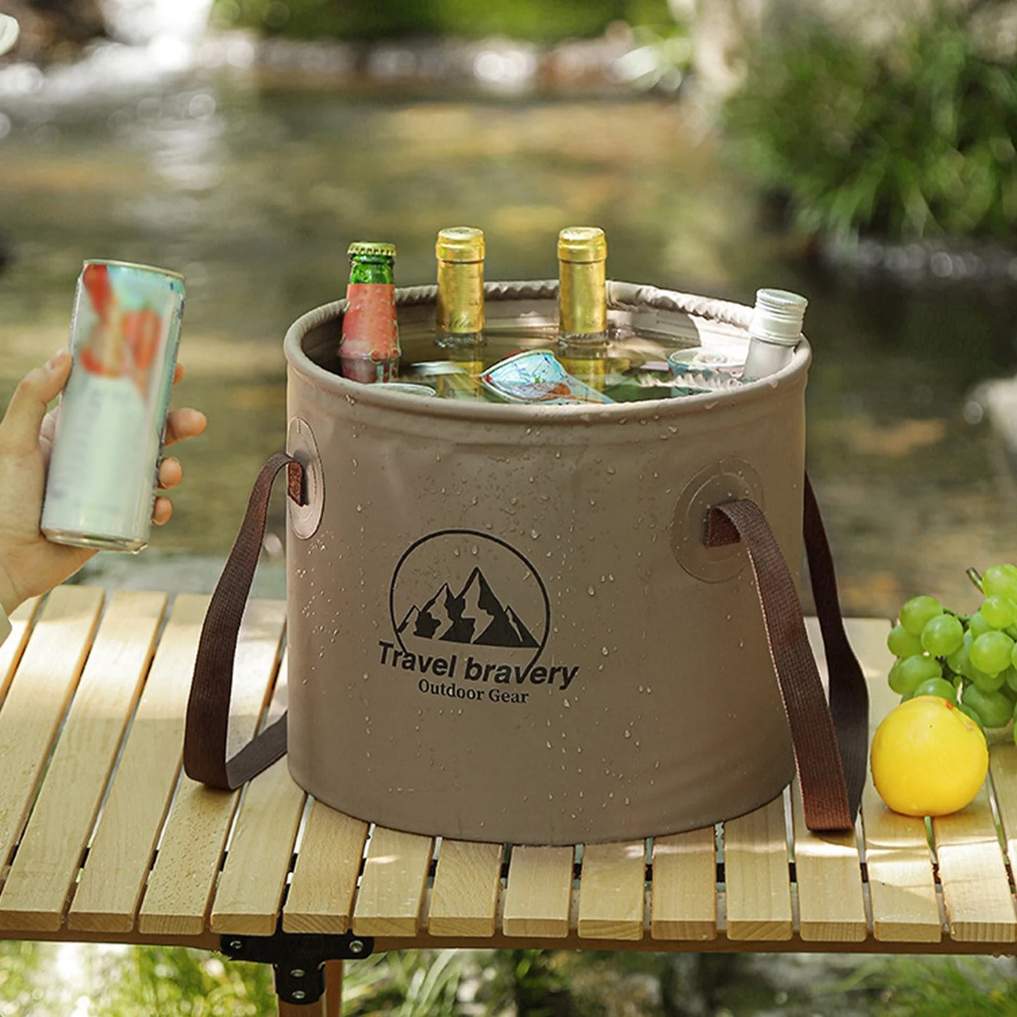 Wilderios™ Foldable Waterproof Round Camping Bucket