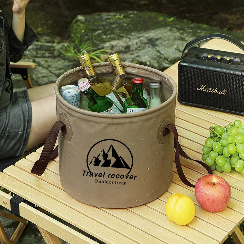 Wilderios™ Foldable Waterproof Round Camping Bucket
